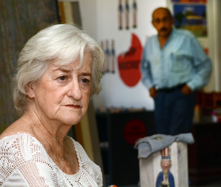 Miriam Kaiser.- curadora Palaco de Bellas Artes, Alvaro Blancarte, pintor